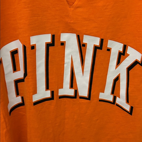 PINK Victoria's Secret Orange Short Sleeve Tee - Picture 2 of 4